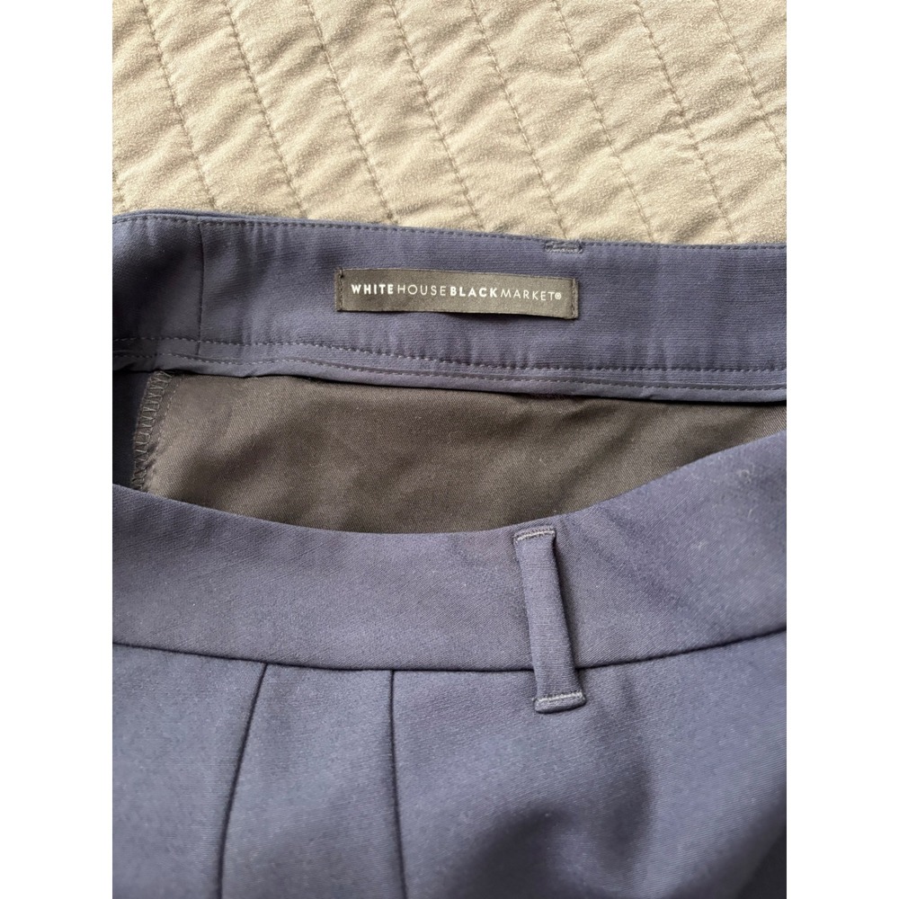 White House Black Market The Slim Ankle Pants Navy Blue‎ 10L Office Trousers - Picture 7 of 10